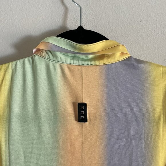 Jamie Sadock Women M Golf Athletic Stratus Ombre Striped Sleeveless 1/4 Zip Top - Picture 14 of 14